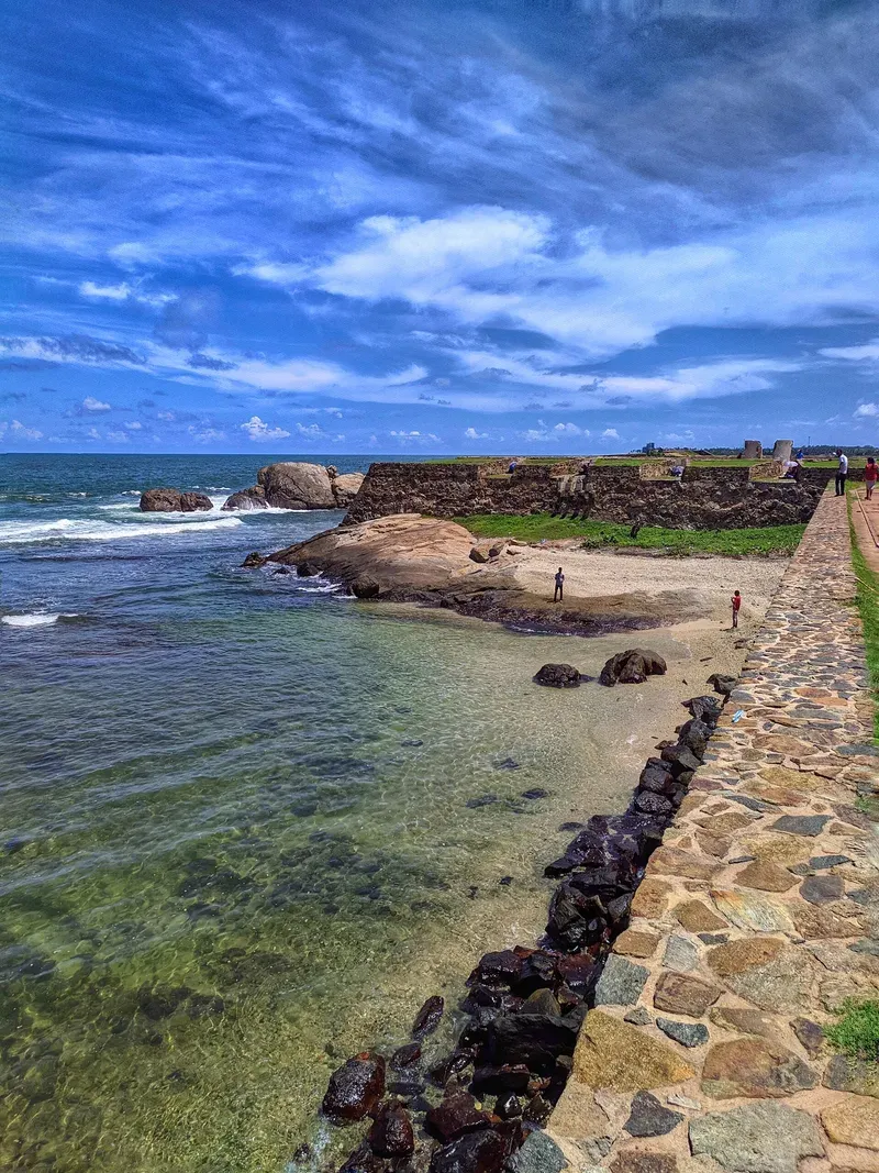 Galle’s historic ramparts beside the sea